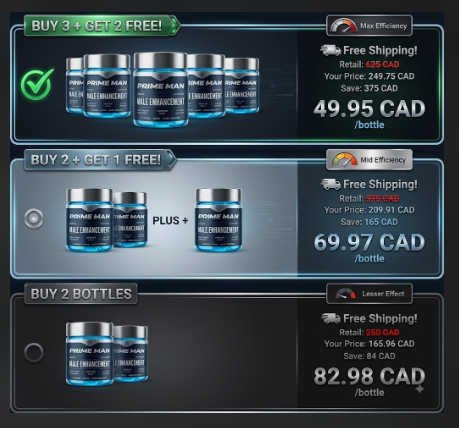Prime Man Gummies Canada pricing bundles and discounts